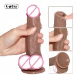 GaGu Soft Brown Realistic Dildo Liquid Silicone Huge Big Penis With Suction Cup Sex Toys for Woman Strap On Dildo Masturbator