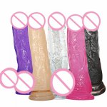 S/M/L/XL Sizes Big Realistic Dildos for Women Crystal Anal Anal Plug  Silicone Penis Artificial Dildo With Suction Cup Sex Tools
