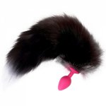 Fox, Cute Soft 40cm Fox Tail Bow Metal Butt Anal Plug Erotic Cosplay Accessories Adult Sex Toys for Couples