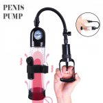 Penis Pump With vibrator Enlargement Enhancer Penis up extender sleeve Erection delayed ejaculation Sex toys penis pump sleeve