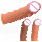 Penis Enlarger Condom Cock Sleeve for Male Penis Extender Penis Pump Cover Silicone Dildo Condom Delay Sex Toys for Couples