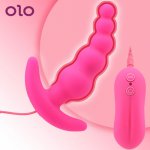 OLO Anal Plug Vibrator Anal Beads Remote Control 10 Speeds Sex Toys for Women Female Masturbation Male Prostate Massager