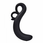 Unisex Silicone Anal Plug Prostate Massager Sex Toys for Woman Man Beginner Smooth Surface Butt Plug with Handle Anal Dilator