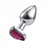 Metal  Anal Butt Plug  Soft Silicone for men women G-Spot Anal Sex Toys W306