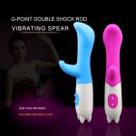 G Spot Dildo Vibrator double shock for Women Dual Vibration Silicone Waterproof Female Vagina Clitoris Sex Toys For Women