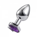 Metal  Anal Butt Plug  Soft Silicone for men women G-Spot Anal Sex Toys W306