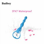 Waterproof Vibrating Anal Beads, Safe Silicone Anal Butt Plug, Adult Sex Toy Anal Plug Anal Masturbation Sex Products