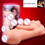 Sex Toys for Men Artificial Vagina Real Pussy Adult Silicone Masturbation Cup Virginal Sucking Cup with Heater