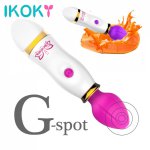 Ikoky, IKOKY Clitoris Stimulate Female Masturbation Magic Rod Massage Stick AV Stick Dildo Vibrator G-spot Vibrator 12 Speed