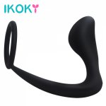IKOKY Fantasy Anal Sex Toys Erotic Male Prostate Massager Adult Products Silicone Men Climax Butt Plug for Men Cock Ring