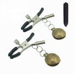 Female Stainless Steel torture play Clamp bell ring metal Nipple clips breast BDSM Bondage Restraint Fetish egg vibrator sex toy