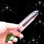 Crystal Glass Dildo G-spot Stimulation Penis Anal Butt Plug Vaginal Clitoral Masturbation Sex Toy for Couples Lovers