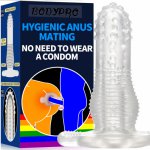 OMYSKY Silicone Anal Sex Toys for Men/Gay Soft Hollow Butt Plug Anal Beads Male Masturbator Penis Sleeve  Anus Dilator Sex Shop