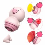 sucking Vibrator Sex Toys for Woman Cute Pig Tongue Licking Nipple Massager 6 Modes Clitoris Stimulator Female Masturbator