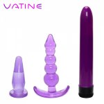 VATINE 3PCS Dildo Vibrator Anal Beads Prostate Massage G Spot Stimulate Butt Plug Sex Toys for Women AV Stick Sex Shop