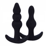 Dingye 2 pcs/set New Arrival 100% Silicone Anal Sex Toy Anal Toy Butt Plug Prostate Massager Sex Product For Men
