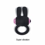 Super Vibrating Cock Silicone Ring Time Delayed Ejaculation Penis Vibrators Rings Male Masturbation Sex Toy for Men for Couple