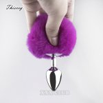 Thierry Sexy rabbit Tail Anal Plug Metal butt Plug Sexy Toys for Female Adult Products for roleplay  cosplay  adult games