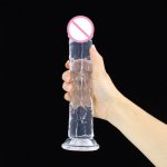 Dildos For Woman Crystal Transparent Feeling Cock Penis Adults Toys Suction Cup Dildo Lesbian Dick Toy For Adult Anal Butt Plug