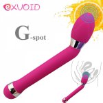 EXVOID Vibrating AV Stick Magic Wand Vibrators Sex Toys for Women Strong Vibration G-spot Massager Dildo Vibrator Silicone