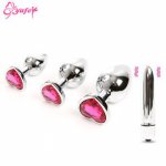 Intimate Metal Anal Plug With Crystal Jewelry Smooth Butt Plug Vibrator Anal Bead Anus Dilator Anal Toys Sex toy for Men/Women