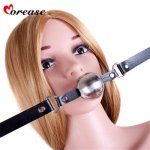 Morease Mouth Gag Harness Oral Open Plug Bite Leather Flirt bdsm Fetish bondage Erotic Slave For Women Sex Product Toys
