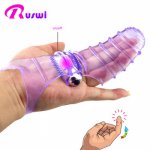 Ruswi Finger Sleeve Vibrator G Spot Massage Clit Stimulate Female Masturbator Sex Toys For Women Lesbian Orgasm Adult Products