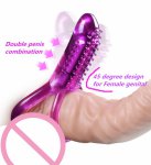 Double Ring Vibrator Male Longer Lasting Sex Crystal Vibrators Cock Ring Penis Rings Vibrating Chastity,Sex Toys for Men ST496