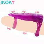 Ikoky, IKOKY Penis Rings Vibrating Cock Ring Clitoris Stimulate Tongue Licking Massager Tongue Vibrator Erotic Sex Toys for Couples