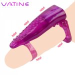 VATINE Vibrating Cock Ring Sex Toys for Couples Clitoris Stimulate Penis Rings Tongue Licking Massager Tongue Vibrator