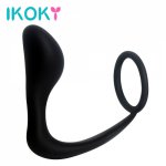 Ikoky, IKOKY Men Climax Silicone Fantasy Butt Plug for Men Anal Sex Toys Male Prostate Massager Cock Ring Male masturbation