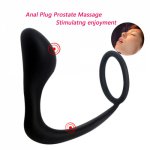 Fantasy Silicone Male Prostate Massage Anal Plug With Penis lock  Penis Ring Stimulate Sexual Adult Butt Plug Adult Sex Toys