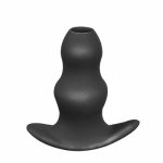 New hot Small size silicone anal butt plug beads douche Enema head Hollow Prostate Massager Anus ball dildo penis fake Sex toy