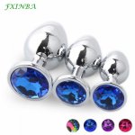 FXINBA 3 Size Stainless Steel Anal Plug Metal Butt Plug Large Set Beads Stimulator Adult Games Sex Toys For Women Man Anal Toys