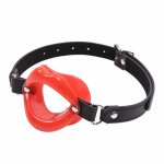 Sex Toys PU Leather Rubber Lips O Ring Open Mouth Oral Sex Gag BDSM  Bondage Fetish Restraints Erotic Adult Sex Toys For Couples