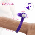 EXVOID Penis Vibrator Ring Clitoris Stimulate Vibrators Sex Toys for Men Delay Ejacualtion Silicone Cock Vibrating Ring