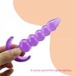 New Crystal Butt Plugs Beads Anal Silicone Plug Couple Male Gay Masturbator Vaginal Stimulation Balls Sex Toys for Women