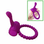 1pc Male Tongue Cock Penis Ring Ejaculation Delay Sex Toy Clit Stimulator Vibrator Wonderfully flexible secure and easy to use
