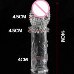 Special Condoms Male Crystal Penis Extender Vibrating Sleeve Ring Dildo Spike Cock Ring Sex Product