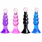 RABBITOW Anal Plug Adult Sex Toys for Women and Men  Suction Cup Anal Bead Butt Plug Massager TPE Anal Beads