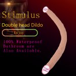 Double head Dildo Long Jelly Realistic Dildo Double Ended Dildo Flexible Big Penis for Women Masturbator Sex Toys for Lesbian