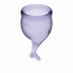 Satisyfer, Zestaw kubeczków menstruacyjnych - Satisfyer Feel Secure Menstrual Cup Fioletowy