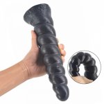 Faak, FAAK Anal Dildo Black 25*5cm Huge Big Cock Long Anal Sex Toys For Women Sex Products Spiral Thick Dildo With Strong Suction Cup
