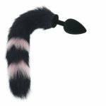 Fox, Long Fox Tail Anal Plug Silicone Butt Plug Sex Toys Anus Dilator Butt Accessories Adult Night Party Game Novelty Gift H8-193A
