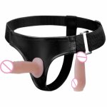 Double Strap on Dildo Harness for Women Lesbian Couples Strap-On Panties Penis Adjustable Wearable Strapon Dildo Realistic Toys