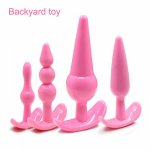 4 Styles Soft Silicone Anal Dildo Butt Plug Prostate Massager Adult Gay Products Anal Plug Beads Erotic Sex Toys for Men Women
