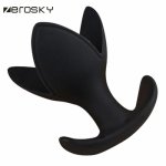 Zerosky, Zerosky Silicone Flower Opening Butt Plug Gay Fetish Sex Toys Anal Expander G Spot Stimulator Anus Dilator Anal Plug for Adults