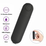 Waterproof 10 Speed Rechargeable Clitoris Stimulator Clit Vibrator Adult Toy Strong Vibrating Bullet Vibrator Sex Toys For Women