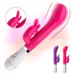 Silicone G Spot Rabbit Dildo Vibrator Femlae Masturbation Orgasm 12Speed Powerful Vibrator Erotic Sex Product Sex Toys for Women