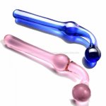 CW0206 G Spot Vaginal Dildo Double End Glass 19cm for Beginner